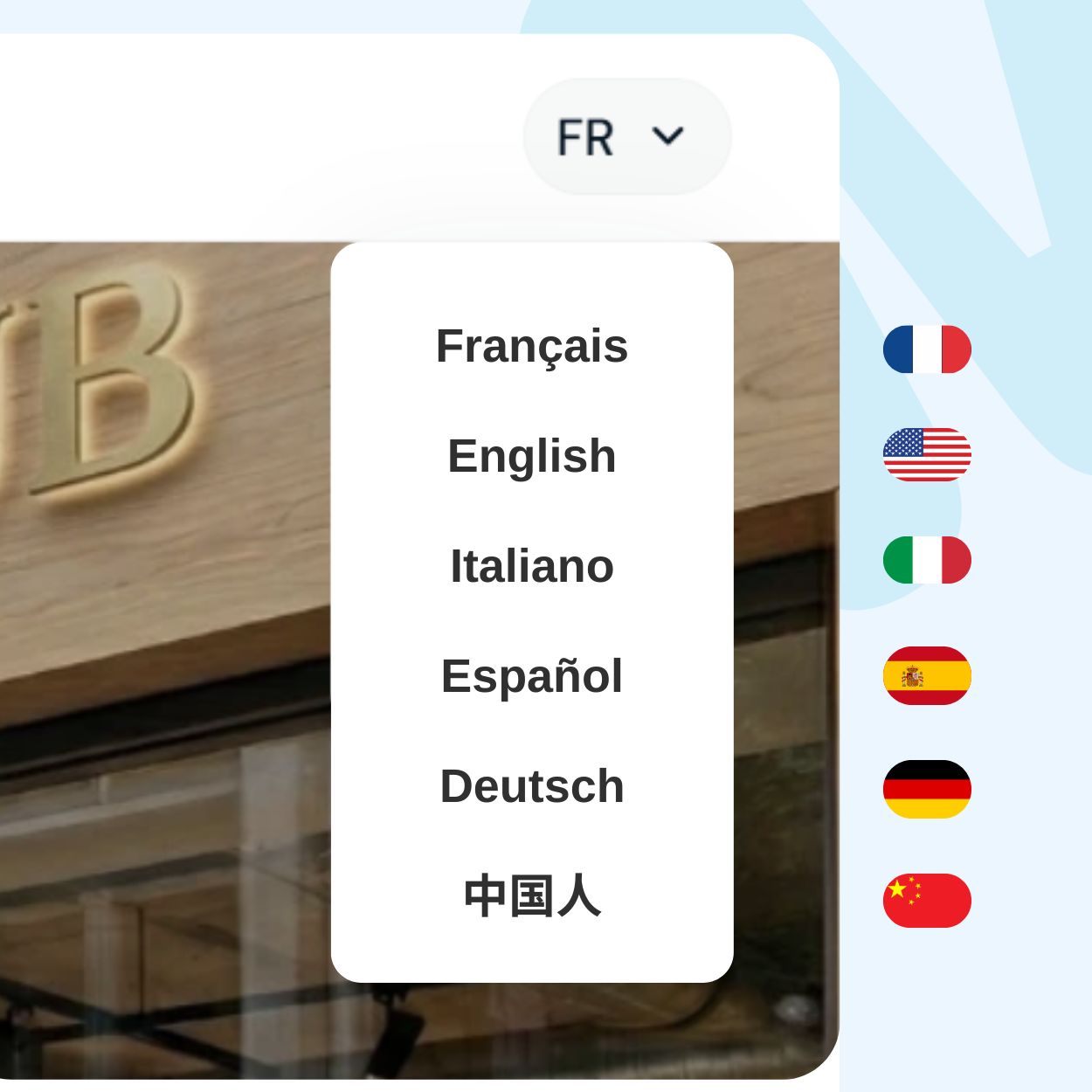 carte digitale multilingue