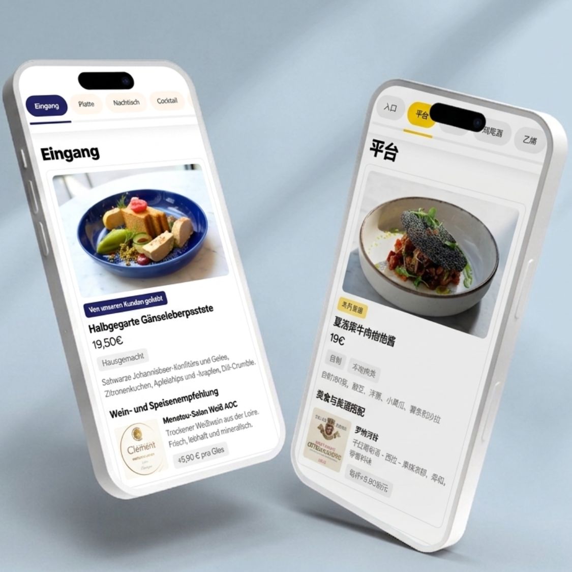 traduction carte restaurant